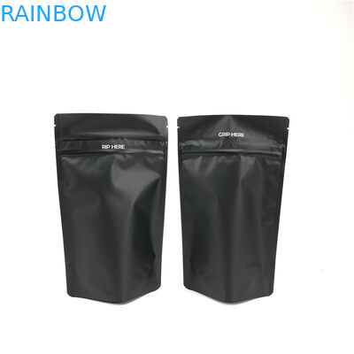 Doppio imballaggio opaco nero dei sacchetti di plastica della chiusura lampo CMYK