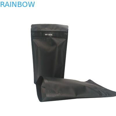 Doppio imballaggio opaco nero dei sacchetti di plastica della chiusura lampo CMYK