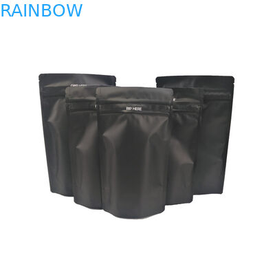 Doppio imballaggio opaco nero dei sacchetti di plastica della chiusura lampo CMYK