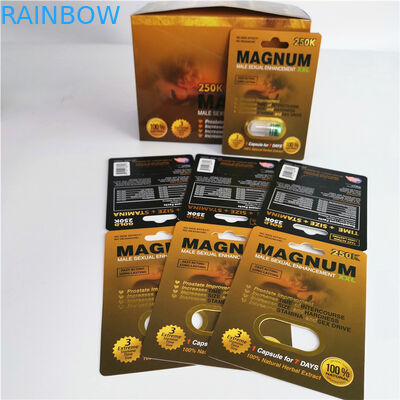 Pillola sessuale di potenziamenti maschii di rinoceronte 69 che imballa la bolla del capsul della carta 3d per esposizione