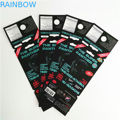 Pillola sessuale di potenziamenti maschii di rinoceronte 69 che imballa la bolla del capsul della carta 3d per esposizione