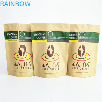 borsa d'imballaggio capacità a chiusura lampo del sacchetto del caffè di 500g 1kg di grande per i chicchi di caffè/terra