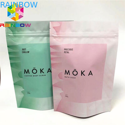 Borse a chiusura lampo nere opache di imballaggio di plastica della prova biodegradabile dell'odore di alta qualità