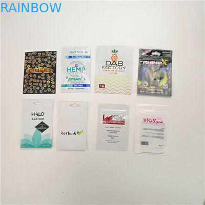 La prova del bambino insacca i sacchetti di plastica su misura per il sacchetto della medicina dei biscotti della giungla del runtz delle borse di CBD con la finestra