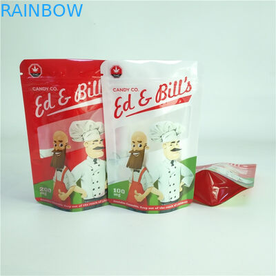 Digital che stampa il sacchetto gommoso d'imballaggio del supporto della borsa CBD di 100mg Candy su con la chiara finestra