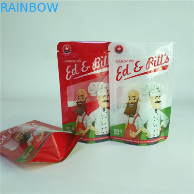 Digital che stampa il sacchetto gommoso d'imballaggio del supporto della borsa CBD di 100mg Candy su con la chiara finestra