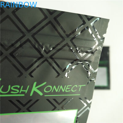 Fiore su ordinazione di Logo Kush Connect Packaging Bag Hemp che imballa la borsa laterale della guarnizione tre con la chiusura lampo