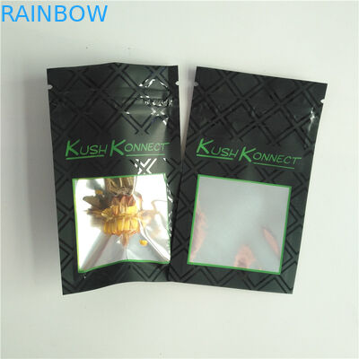 Fiore su ordinazione di Logo Kush Connect Packaging Bag Hemp che imballa la borsa laterale della guarnizione tre con la chiusura lampo