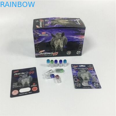 Pillole maschii del rinforzatore che imballano la carta della bolla della carta del Burro 30000 della mamba nero della carta con la bottiglia della capsula dell'oro per le pillole