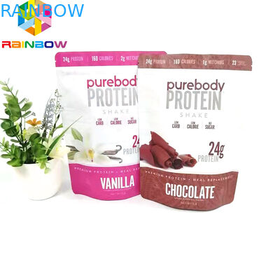 Il supporto riutilizzabile sul sacchetto con il tipo piano d'imballaggio del sacchetto della chiusura lampo di stoccaggio a chiusura lampo dell'alimento ha stampato le borse