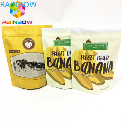 Il supporto laminato della stagnola sulle borse con il sacchetto a chiusura lampo di stampa su ordinazione per lo spuntino/corpo sfrega le borse d'imballaggio su misura