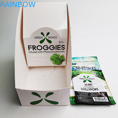 Progetti la scatola per il cliente di presentazione di carta della stampa per il contenitore di carta di piegatura dell'esposizione delle borse del kratom per l'esposizione della carta