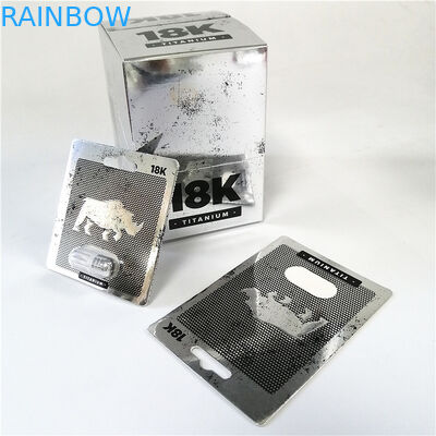 Le scatole d'imballaggio di rinoceronte della pillola maschio su ordinazione di potenziamento producono delle bolle sulla scatola di carta delle carte 3d