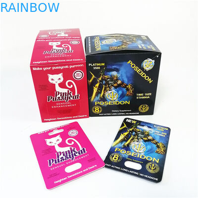 Scatola di presentazione d'imballaggio di stampa su ordinazione della carta di potenziamento del punto di carta della carta del pussycat sensuale UV di rosa