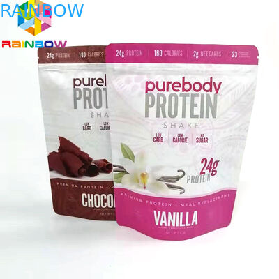 Le borse d'imballaggio a chiusura lampo stampate su ordinazione di Doypack per polvere stanno sulla borsa di stoccaggio dell'alimento del di alluminio