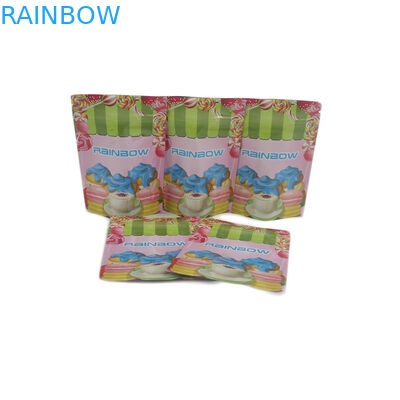 Borsa d'imballaggio di Sugar Leaf Cookies Candy Gummies del sacchetto a chiusura lampo di plastica su ordinazione di Mini Glossy Foil 1G 1/8oz 1/4oz 1/2oz 1oz