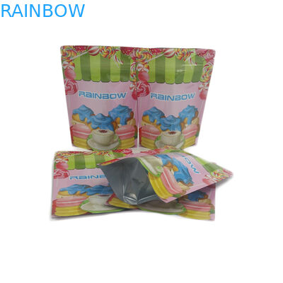 Borsa d'imballaggio di Sugar Leaf Cookies Candy Gummies del sacchetto a chiusura lampo di plastica su ordinazione di Mini Glossy Foil 1G 1/8oz 1/4oz 1/2oz 1oz
