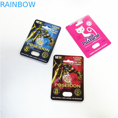 Visualizzi le carte di carta UV di effetto con la bolla che imballa i contenitori di imballaggio rosa della carta del Pussycat