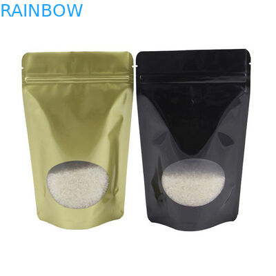 L'oro riciclabile su misura sta sul sacchetto a chiusura lampo con finestra del di alluminio la chiara per il caffè Bean Tea di Candy