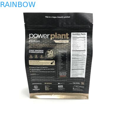 Borse d'imballaggio della polvere della proteina del fondo piatto 500g 1kg VMPET CMYK
