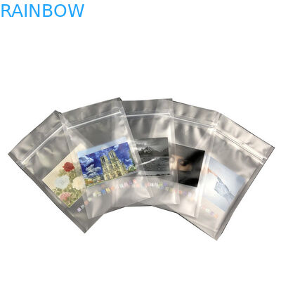 Il lato due sigillato ripiega sacchetto di plastica riciclabile d'imballaggio della borsa della decorazione su ordinazione all'ingrosso inferiore del sacchetto il chiaro