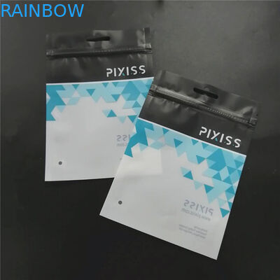 L'imballaggio stampato su ordinazione dei sacchetti di plastica neri con la chiusura lampo per abbigliamento compone lo strumento ecc