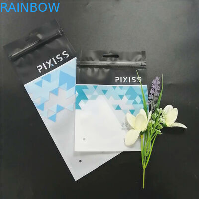 L'imballaggio stampato su ordinazione dei sacchetti di plastica neri con la chiusura lampo per abbigliamento compone lo strumento ecc