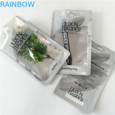 Le borse piane stampate abitudine dell'ologramma di plastica con la chiusura lampo per compongono l'imballaggio della penna dello strumento