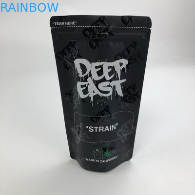 Matt Black Aluminum Foil stampato su ordinazione 250g 1kg 12oz con la chiusura lampo sta sul sacchetto con la chiara borsa della finestra