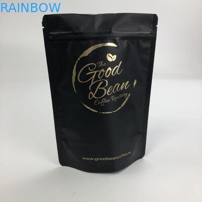 Matt Black Aluminum Foil stampato su ordinazione 250g 1kg con il sacchetto a chiusura lampo sta sul caffè Bean Bag Packaging