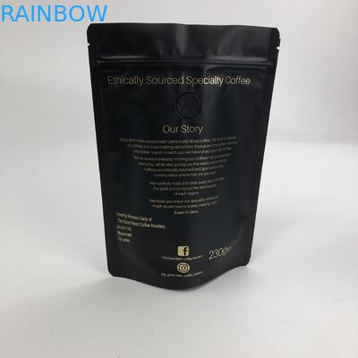 Matt Black Aluminum Foil stampato su ordinazione 250g 1kg con il sacchetto a chiusura lampo sta sul caffè Bean Bag Packaging