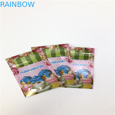 Customized Glossy Surface Digital Printing Plastic Zip Lock Flat Bag With Aluminum Foil Bags For Kid Cookies Packaging