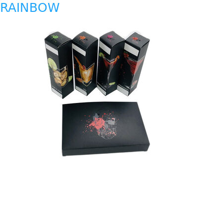 Scatola nera di Matte Uv Printing Custom Paper per l'imballaggio dell'olio del profumo/CBD