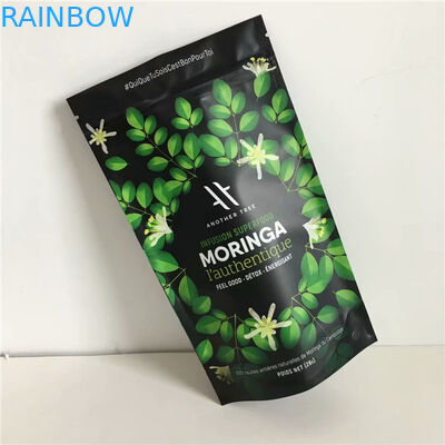 Il fornitore della Cina progetta la stampa per il cliente del supporto risigillabile del di alluminio sui sacchetti con la chiusura lampo per l'imballaggio per alimenti