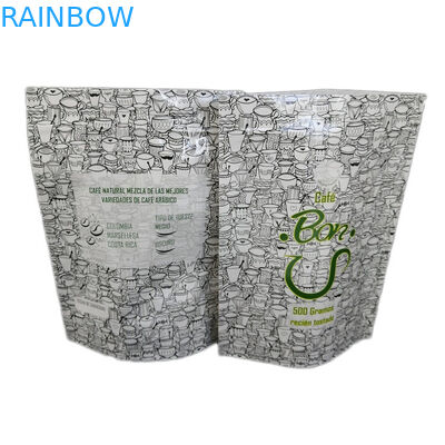 L'abitudine lucida 500g di rivestimento sta sulla borsa della chiusura lampo del sacchetto per l'imballaggio biscotto/del caffè