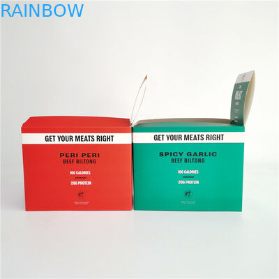 La stampa offset lacera la scatola di carta per la carne secca del manzo