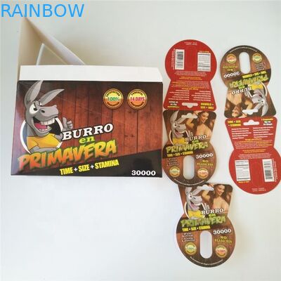 Pillole sessuali di potenziamento che imballano le carte massime della bolla di rinoceronte 150K 3D con la scatola di carta per la capsula del sesso della polvere