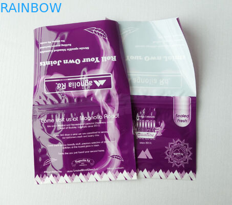 Sacchetto di tabacco di rotolamento libero di Preroll del campione con il sacchetto di tabacco adesivo 50g con la chiusura lampo