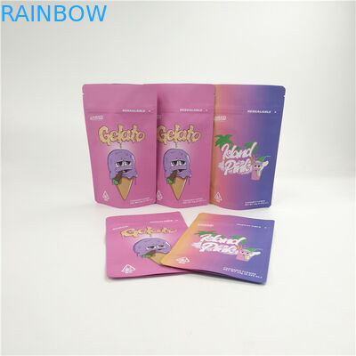 L'odore su misura di tocco morbido rinforza 3.5g 7g sta sulle borse per il bambino Doypack resistente dei biscotti della cannabis della canapa