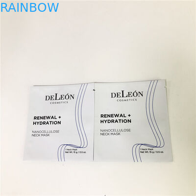 Borsa d'imballaggio crema della maschera della borsa di Customzed del campione del piccolo campione cosmetico bianco piano della bustina