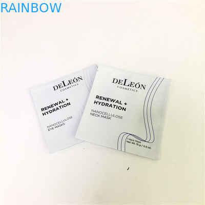 Borsa d'imballaggio crema della maschera della borsa di Customzed del campione del piccolo campione cosmetico bianco piano della bustina