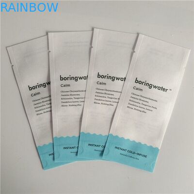 Borsa laterale inferiore di Mylar del sacchetto di carta kraft del tè del caffè del rinforzo del quadrato biodegradabile del commestibile con Tin Tie For Popcorn Packa