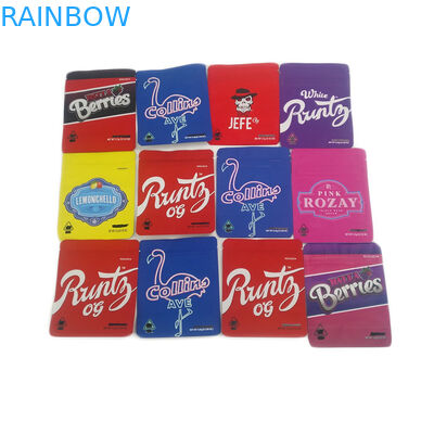 La borsa Bambino resistente commestibile d'imballaggio di Mylar dei biscotti 3.5g del sacchetto di Cannabies di MOQ 500pcs di tocco morbido della prova bassa dell'odore ha personalizzato