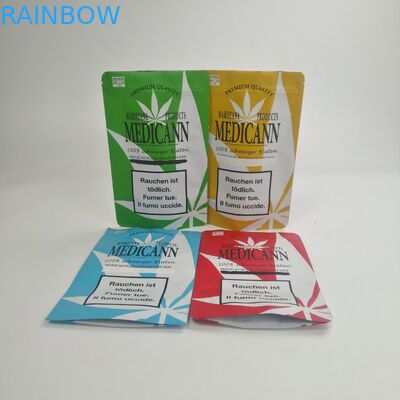 Borsa resistente dell'uscita del bambino delle borse di mylar della prova dell'odore del sacchetto della prova del bambino dei pc di MOQ 100 per l'imballaggio gommoso dei biscotti del fiore CBD