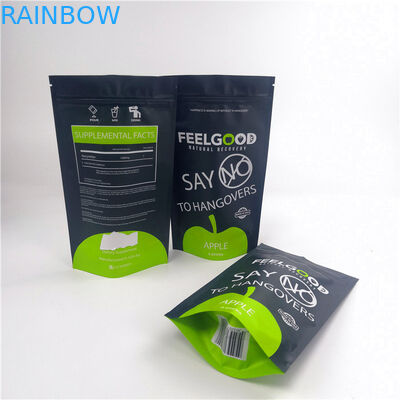 Logo su misura sacchetti stante della chiusura lampo di Mylar 110mic dello spuntino