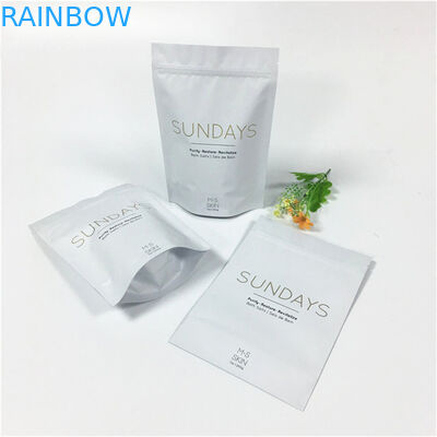 Sacchetto di plastica della chiusura lampo di colore di rotocalcografia CMYK per i sali da bagno