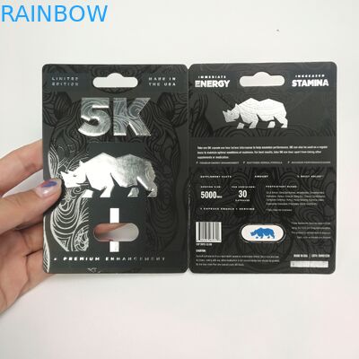 Carte di carta di superficie lucide della bolla della capsula di rinoceronte di 9x12cm