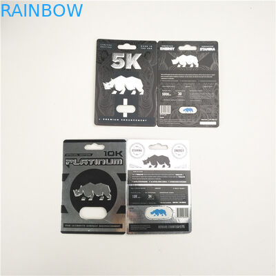 Carte di carta di superficie lucide della bolla della capsula di rinoceronte di 9x12cm