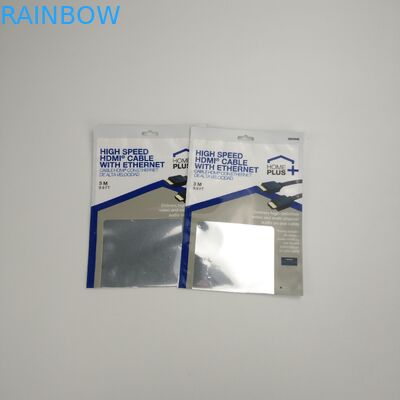 L'imballaggio sigillato laterale su misura del cavo di tre USB insacca i sacchetti di plastica che imballano le cuffie senza fili con la chiusura lampo