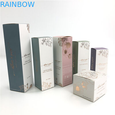 Il fronte di timbratura caldo cosmetico del contenitore di carta di cartone bianco screma l'imballaggio